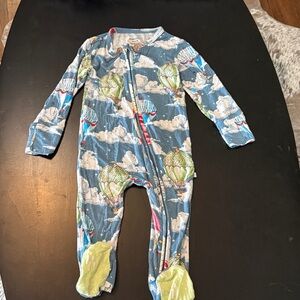 Posh Peanut Blue Hot Air Balloon Romper